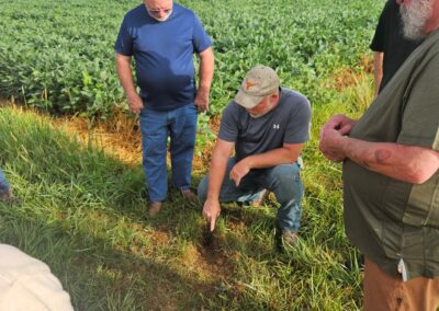 Above photo is Tommy Bryant explaining the placement of the trap.