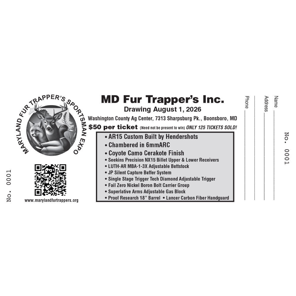 $50 Raffle Ticket - ONLY 125 TICKETS AVAILABLE - AR15 Custom Built by Hendershots - Chambered in 6mmARC